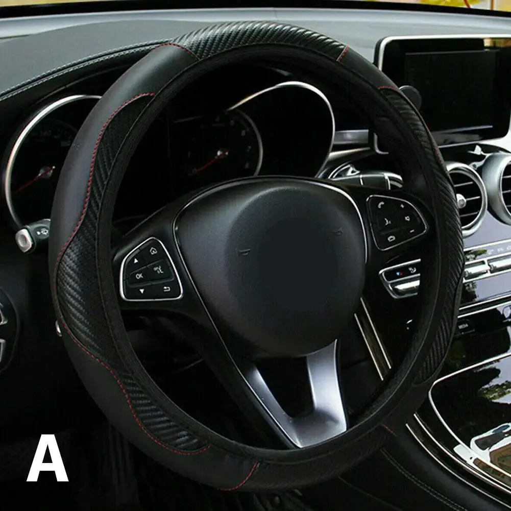 15" Vegan Leather Steering Wheel Cover