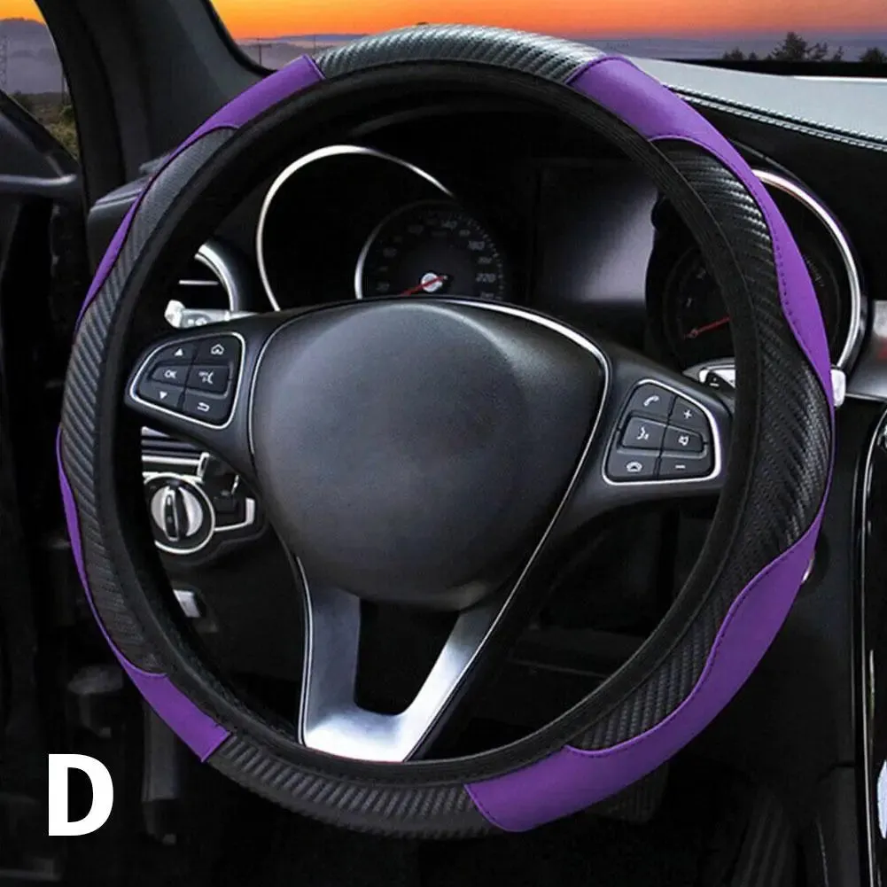 15" Vegan Leather Steering Wheel Cover