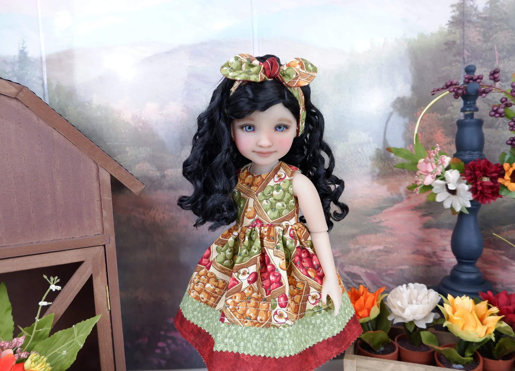Apple Crates - dress with boots for Ruby Red Fashion Friends doll