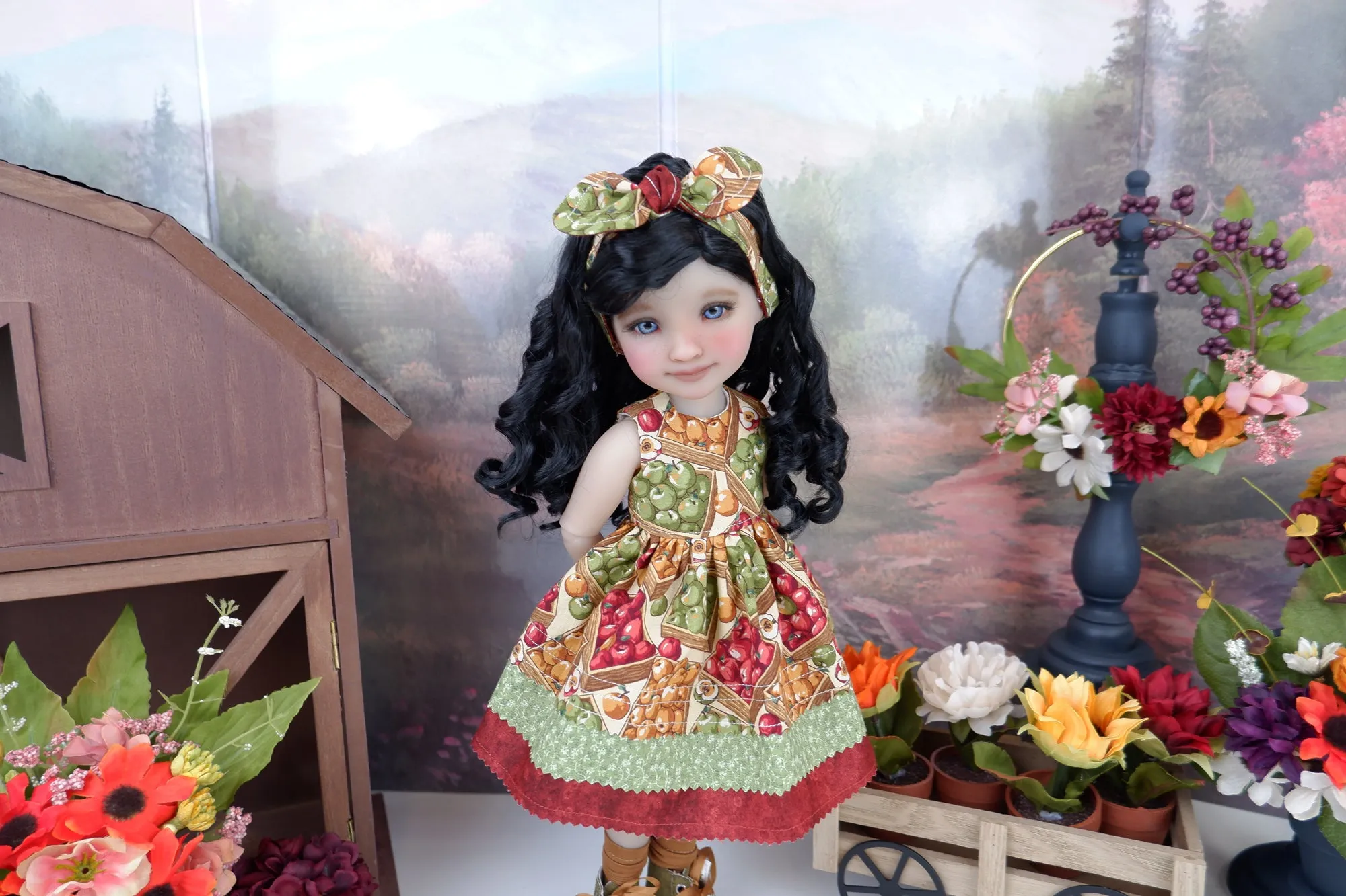 Apple Crates - dress with boots for Ruby Red Fashion Friends doll