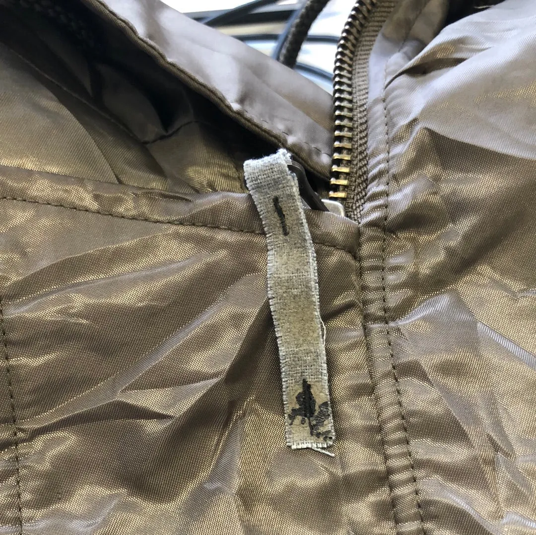 asymmetric khaki bomber jacket