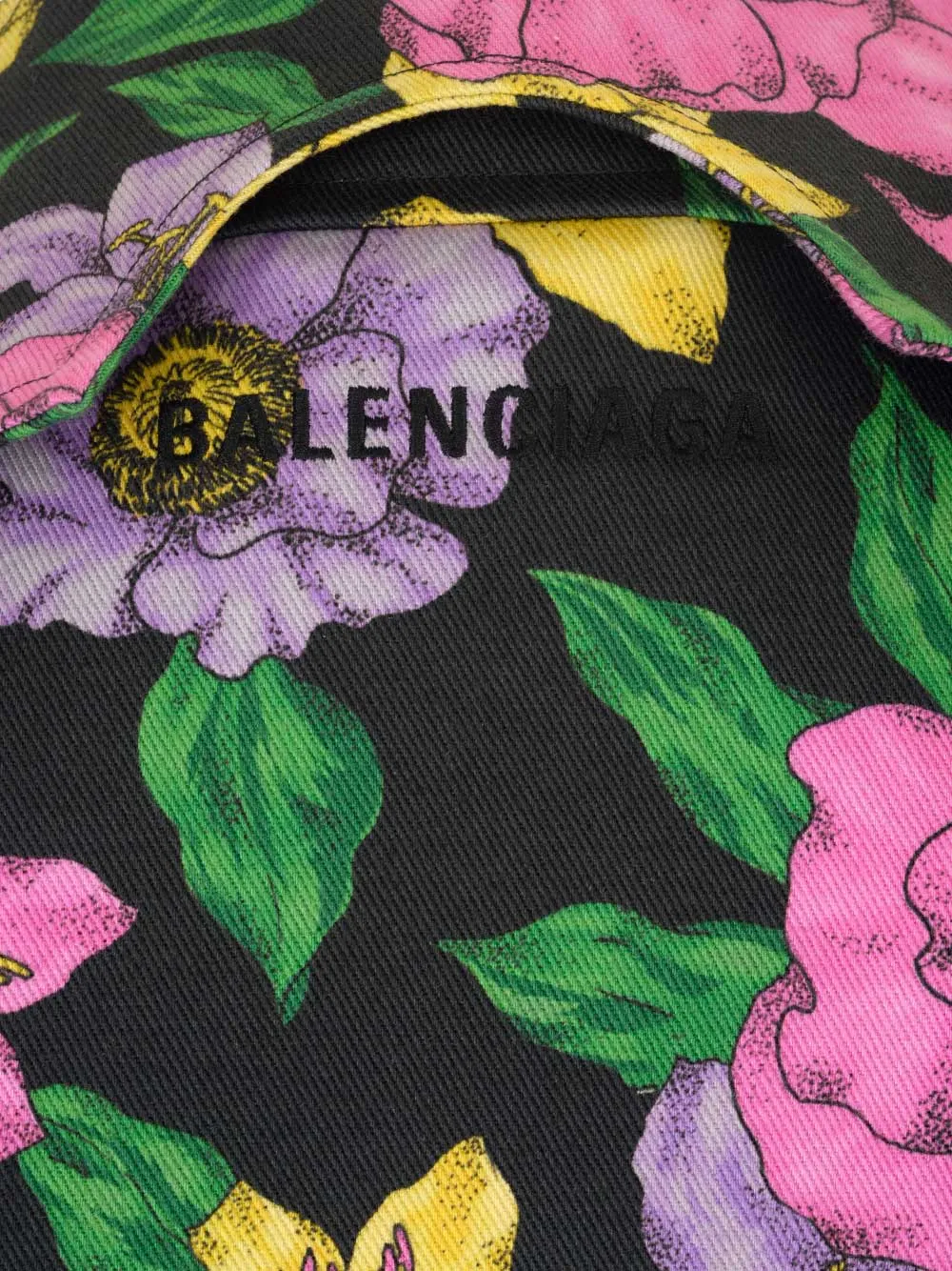 Balenciaga Belted Floral Print Trench Coat