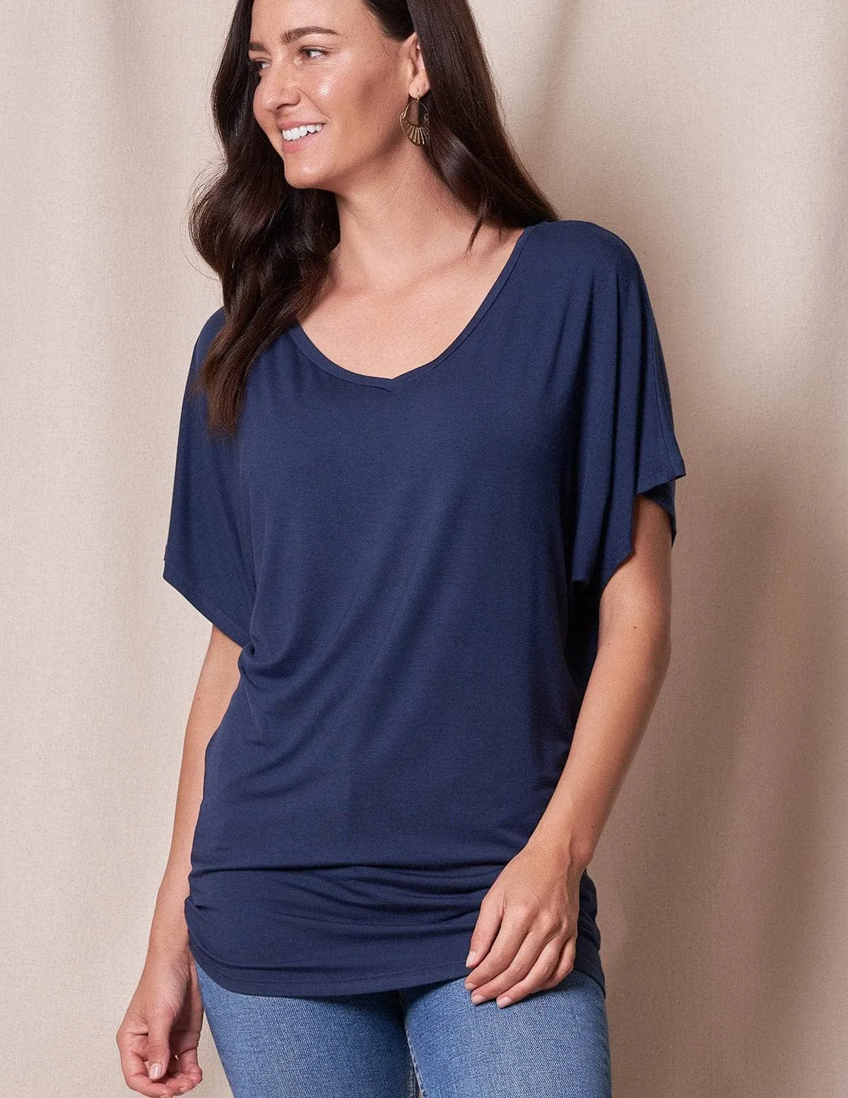 Bamboo Dolman Tunic - Teal