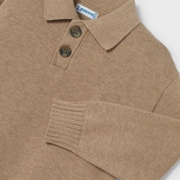 Beige Polo Sweater