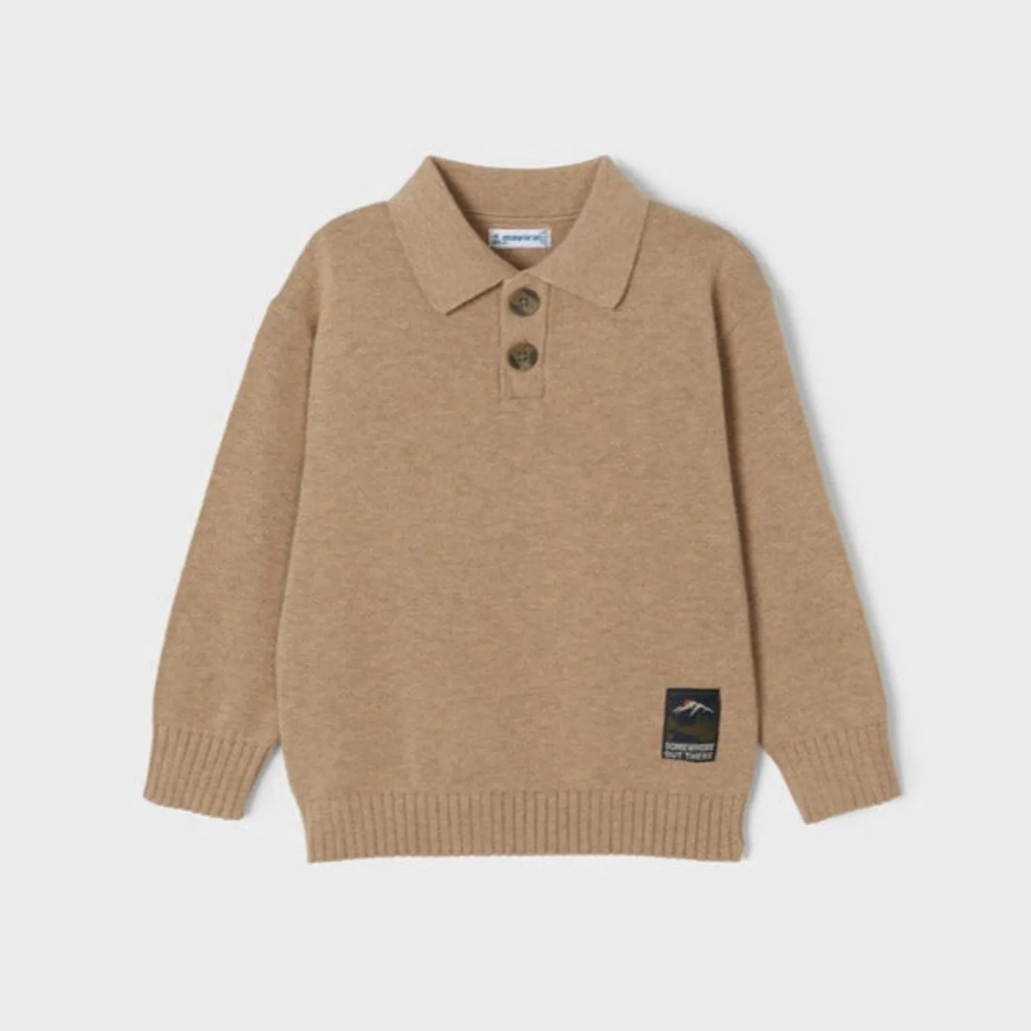 Beige Polo Sweater