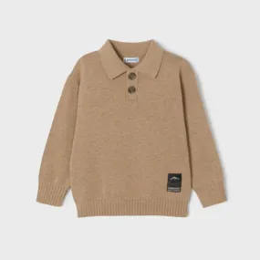 Beige Polo Sweater