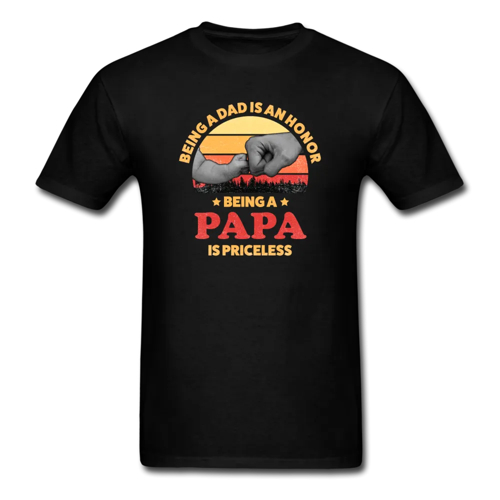 Being A Papa Is Priceless Men's Wholesome T-Shirt