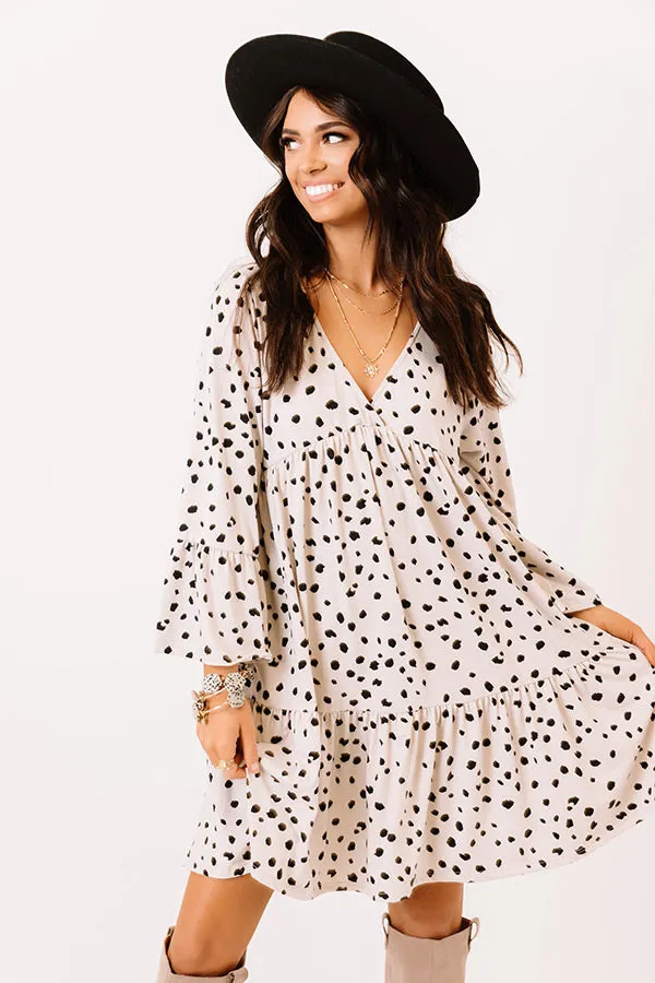 Betting On Brunch Babydoll Dress In Stone
