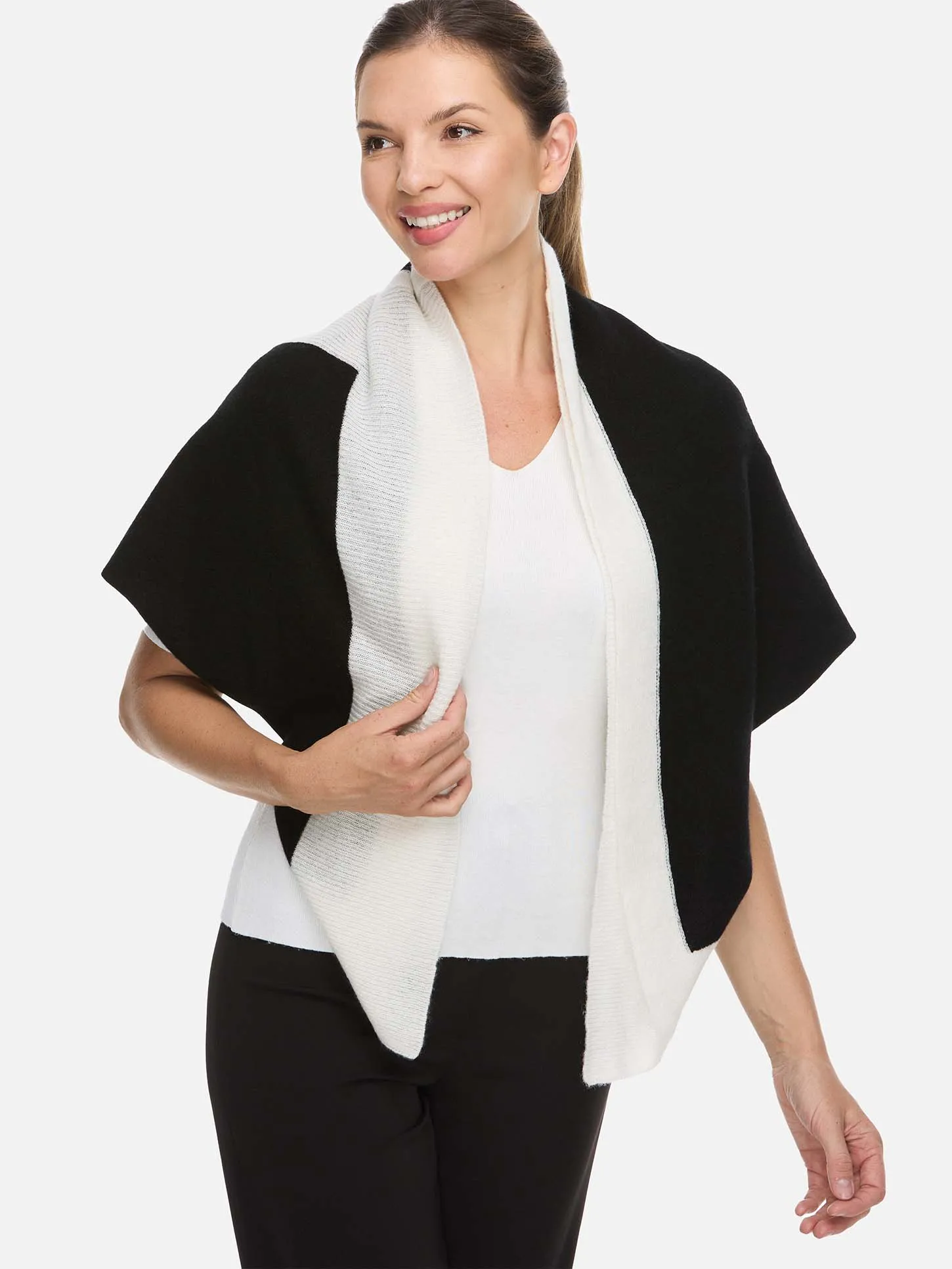 Black Cashmere Poncho