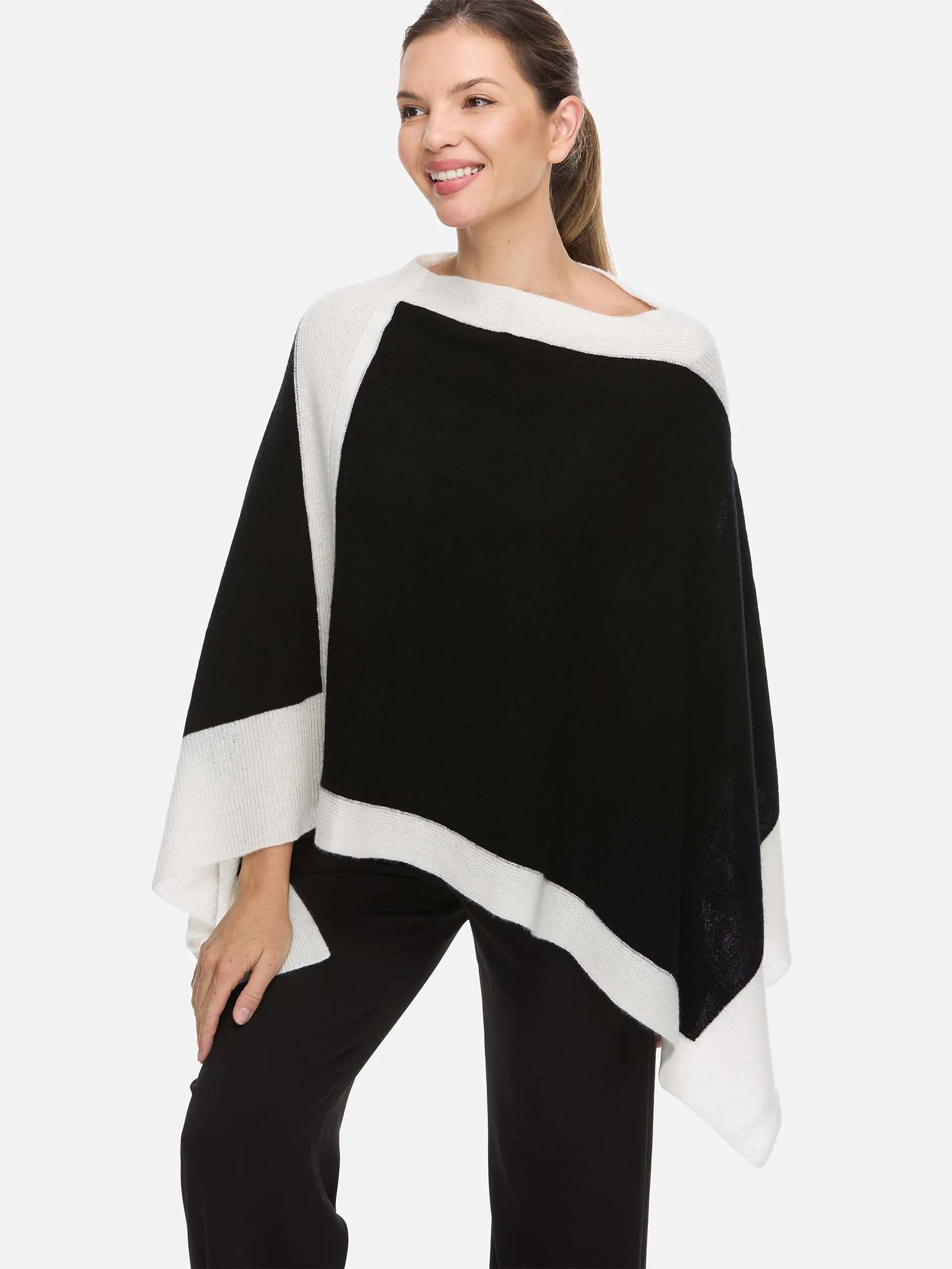 Black Cashmere Poncho