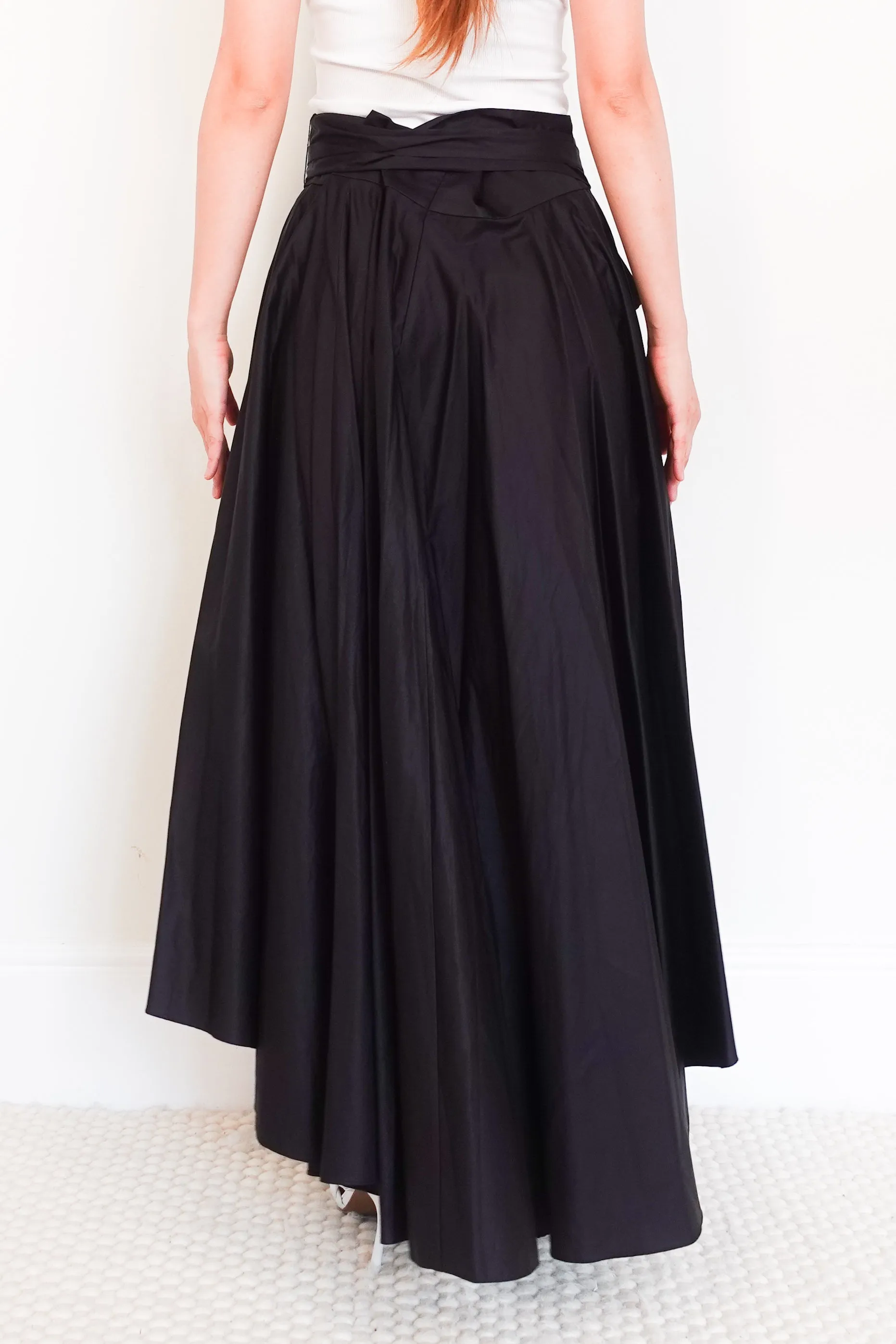 Black maxi cotton skirt