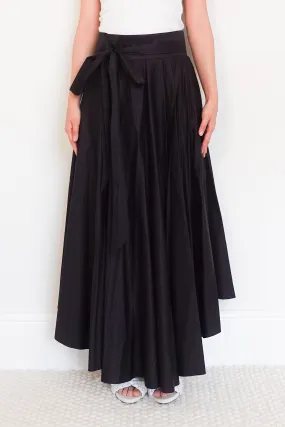 Black maxi cotton skirt