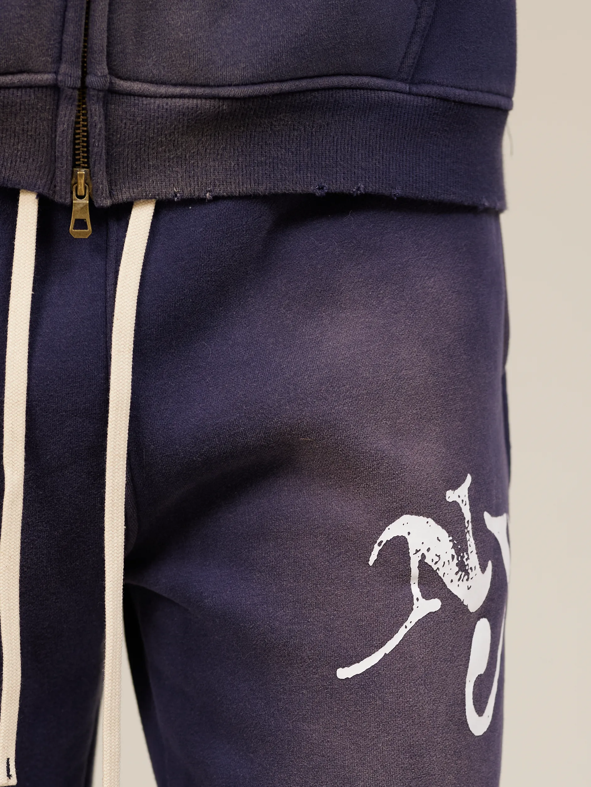 BLUE SUNFADED SWEATPANTS "NY"
