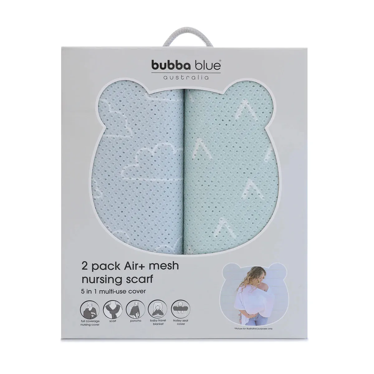 Bubba Blue Nordic 2pk AIR  Mesh Nursing Scarf