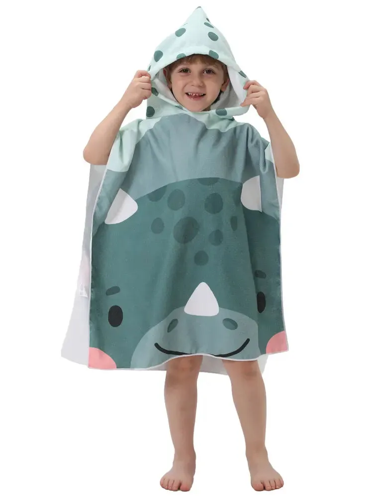 Cartoon Baby Bath Towel Microfiber Cotton Hooded Beach Towel Newborn Cape Towels Soft Poncho Kids Bathing Stuff Infant Washcloth