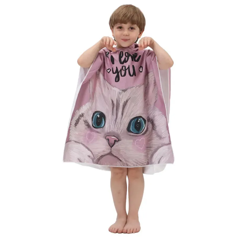 Cartoon Baby Bath Towel Microfiber Cotton Hooded Beach Towel Newborn Cape Towels Soft Poncho Kids Bathing Stuff Infant Washcloth