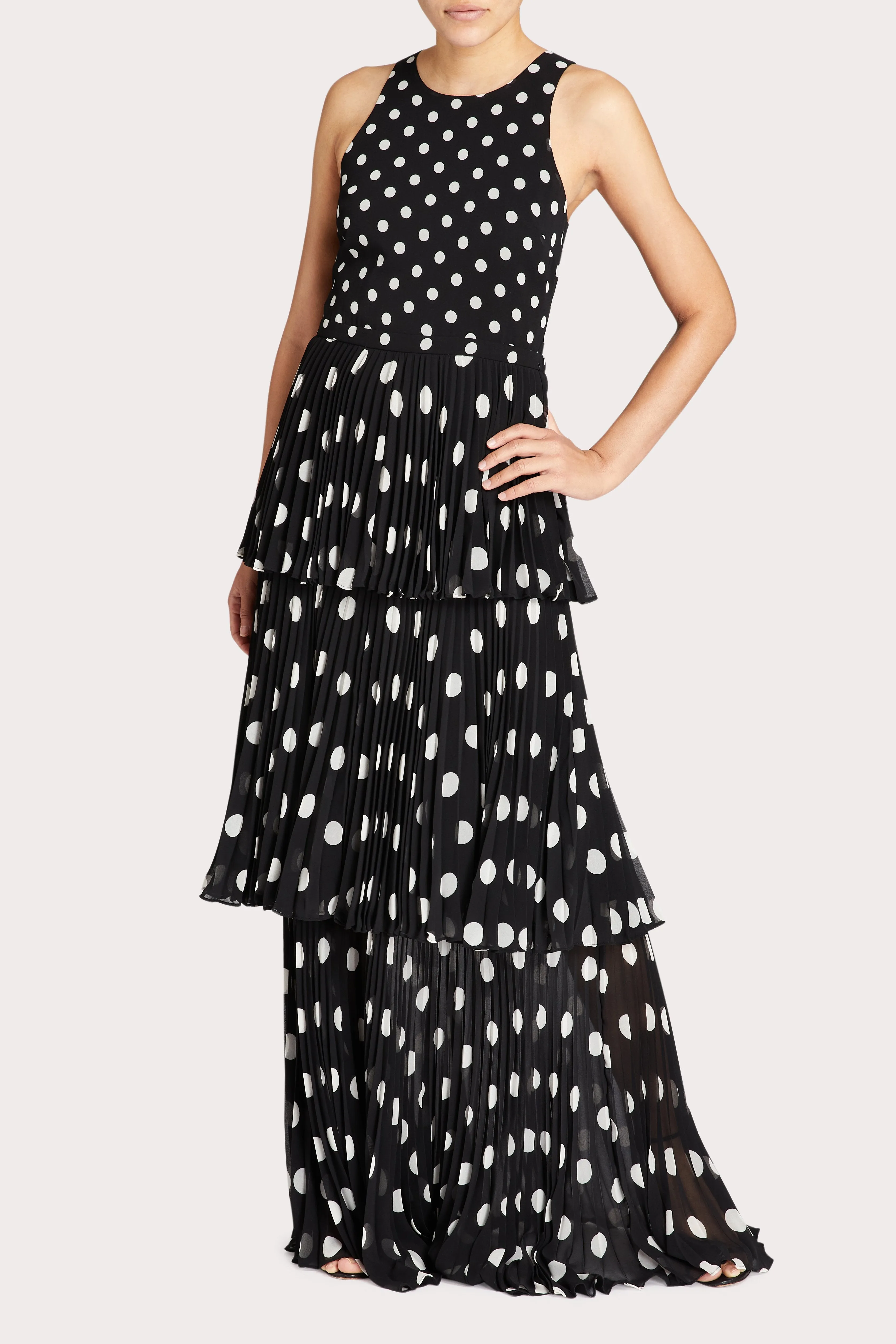 Emiliana Pleated Polkadot Maxi