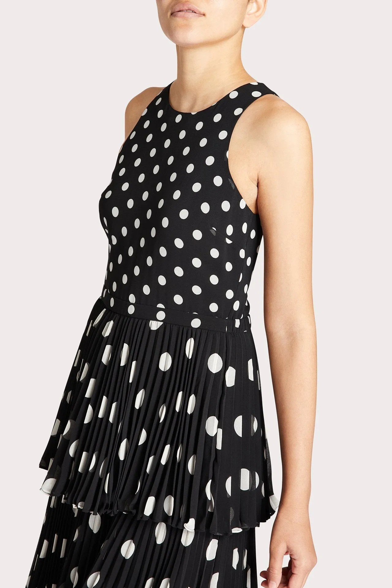 Emiliana Pleated Polkadot Maxi