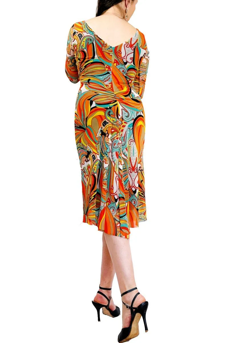 firebird NINA mesh tango dress with sleeves