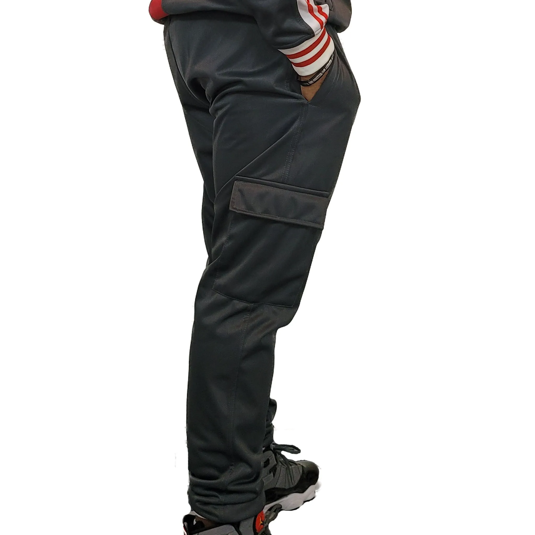 Gray Designer Cargo Sweatpants