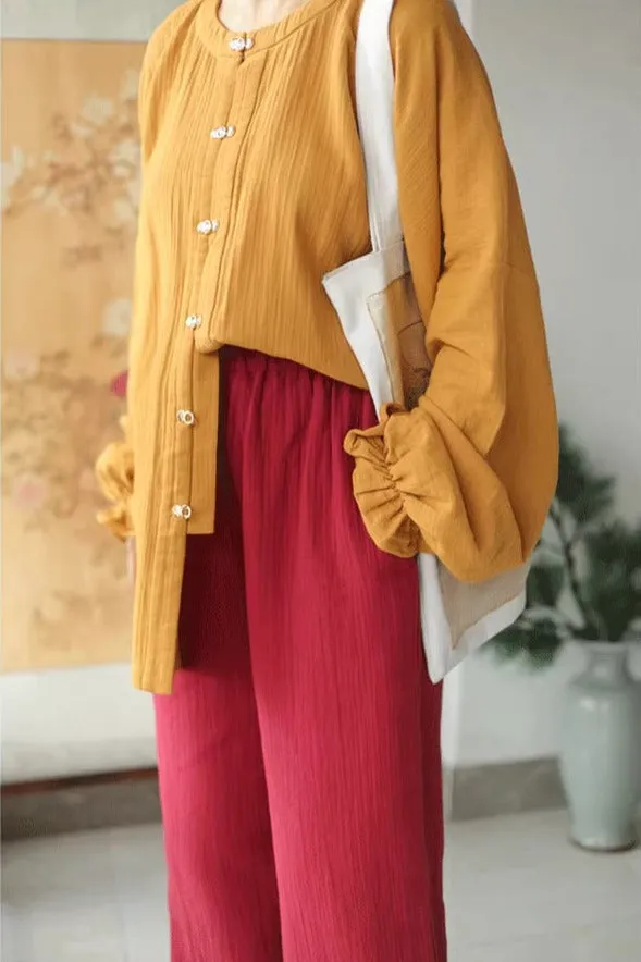 Gui Lu 归路 The Path Home Modernized Tang Ming Cotton Trousers Set