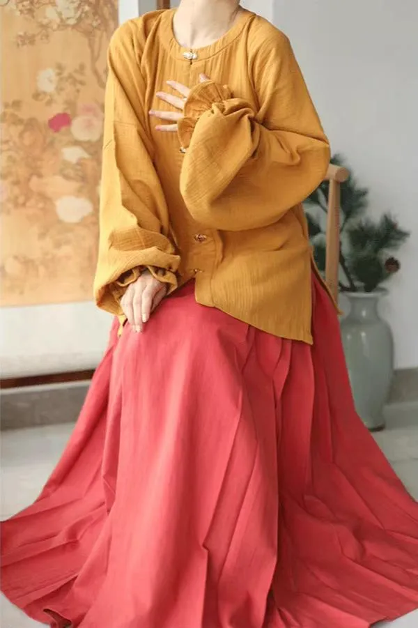 Gui Lu 归路 The Path Home Modernized Tang Ming Cotton Trousers Set