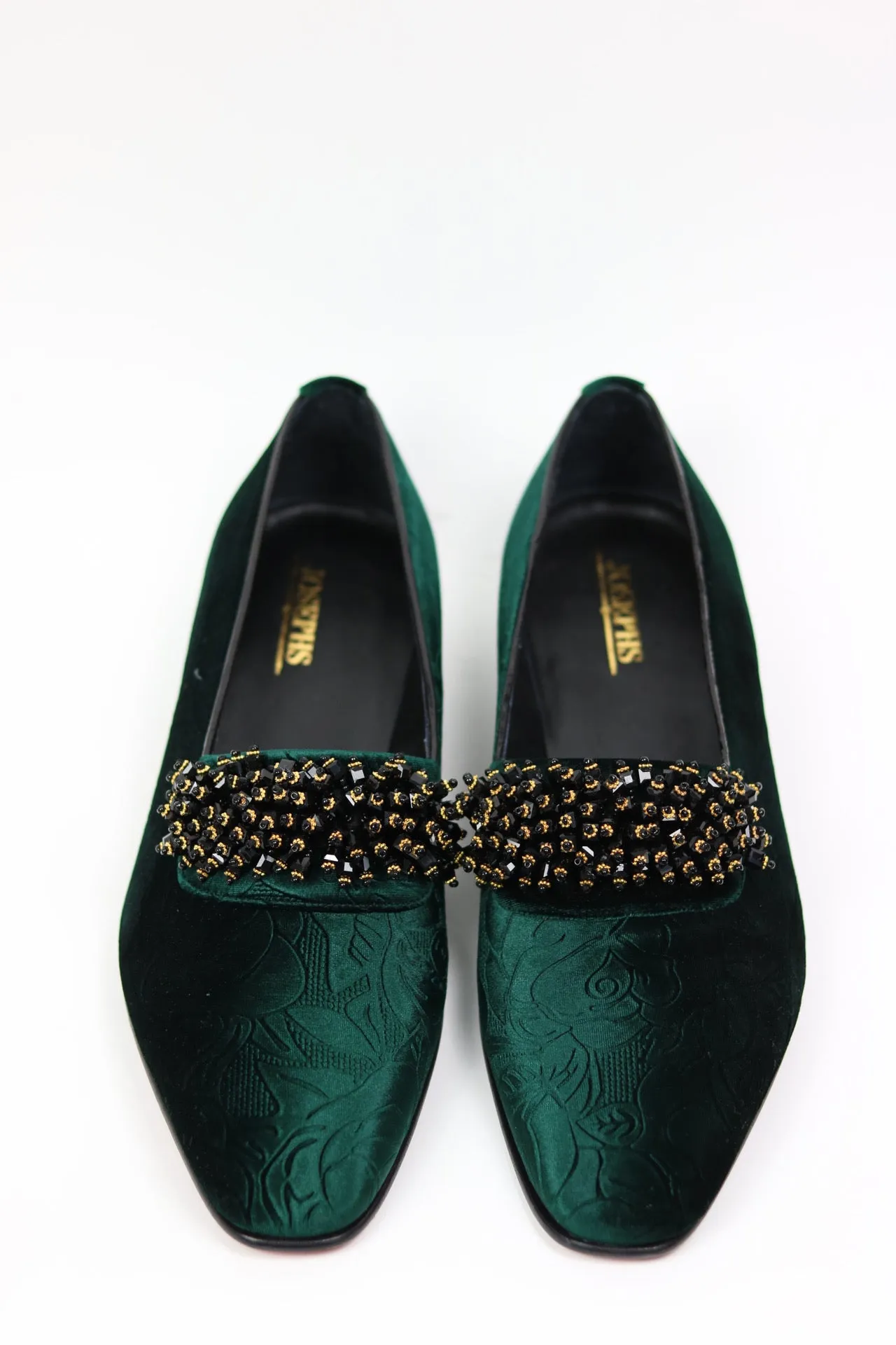 LUXURY GREEN VELVET BRIEGO SLIP-ON