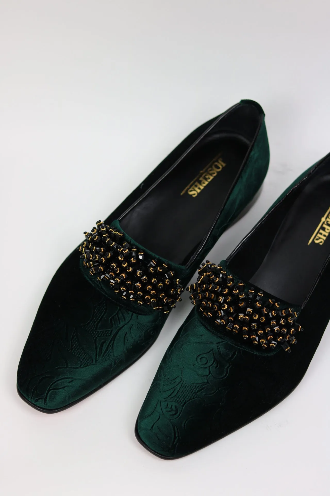 LUXURY GREEN VELVET BRIEGO SLIP-ON