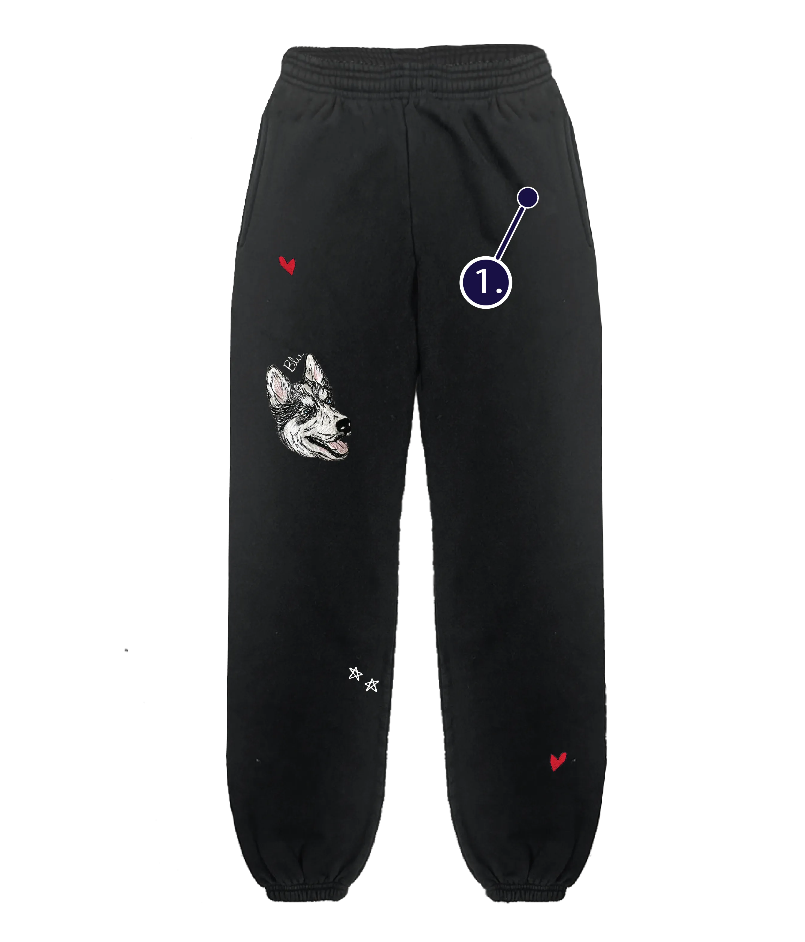 Magical Moments Custom Pet Portrait Heavy Fleece Cotton Sweatpants