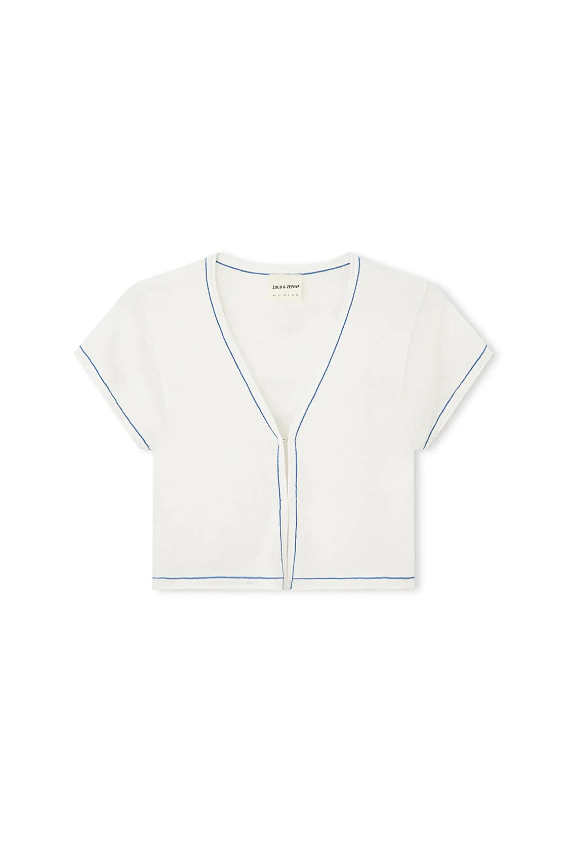 MILK CONTRAST KNIT TOP - MILK