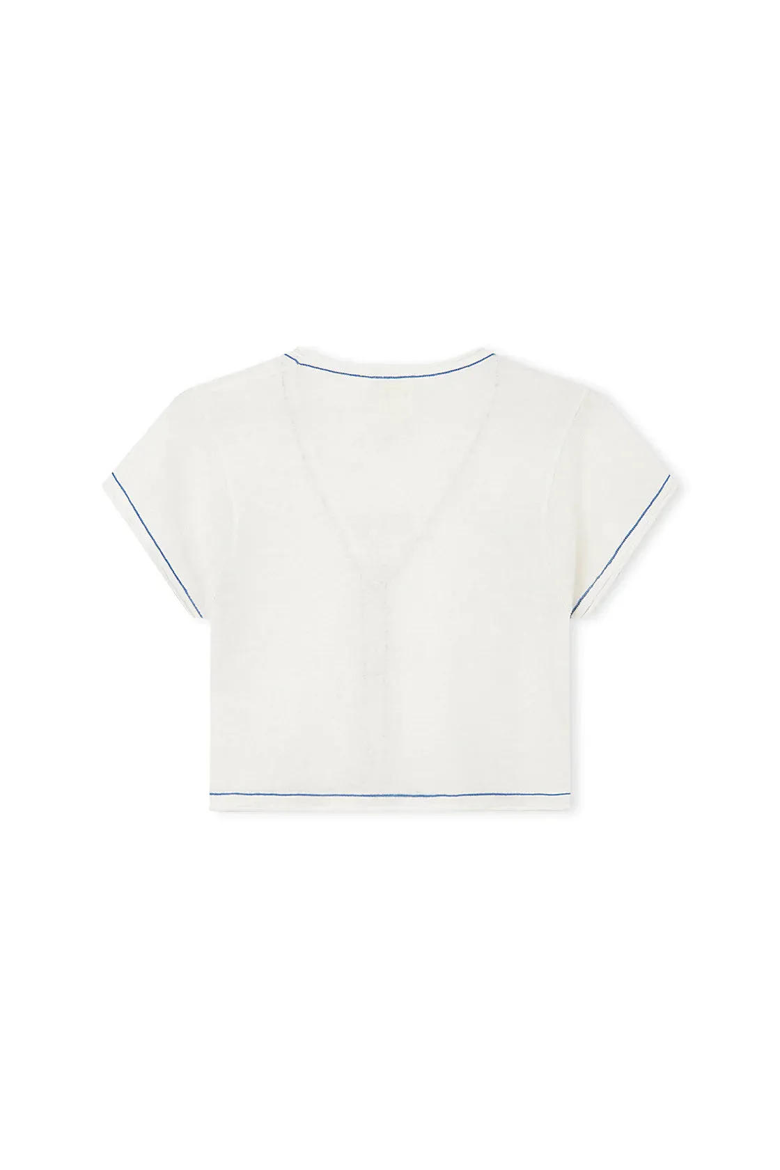 MILK CONTRAST KNIT TOP - MILK