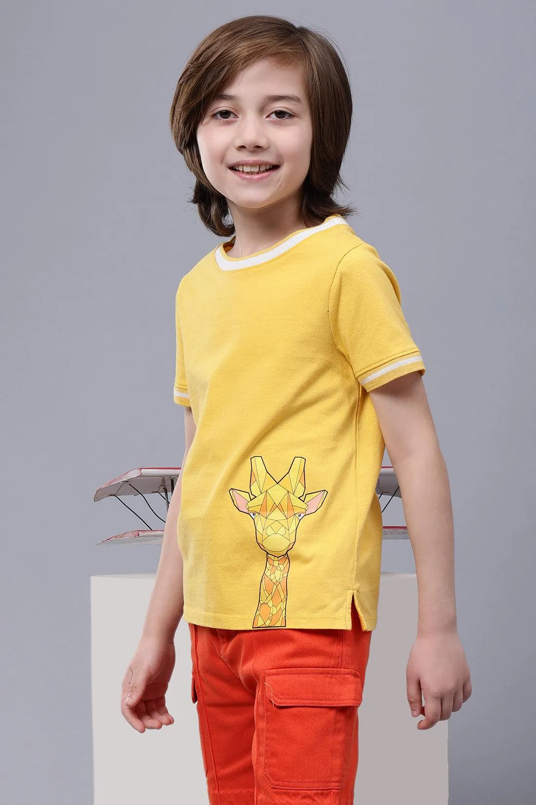 One Friday Kids Boys Cotton Design T-Shirt