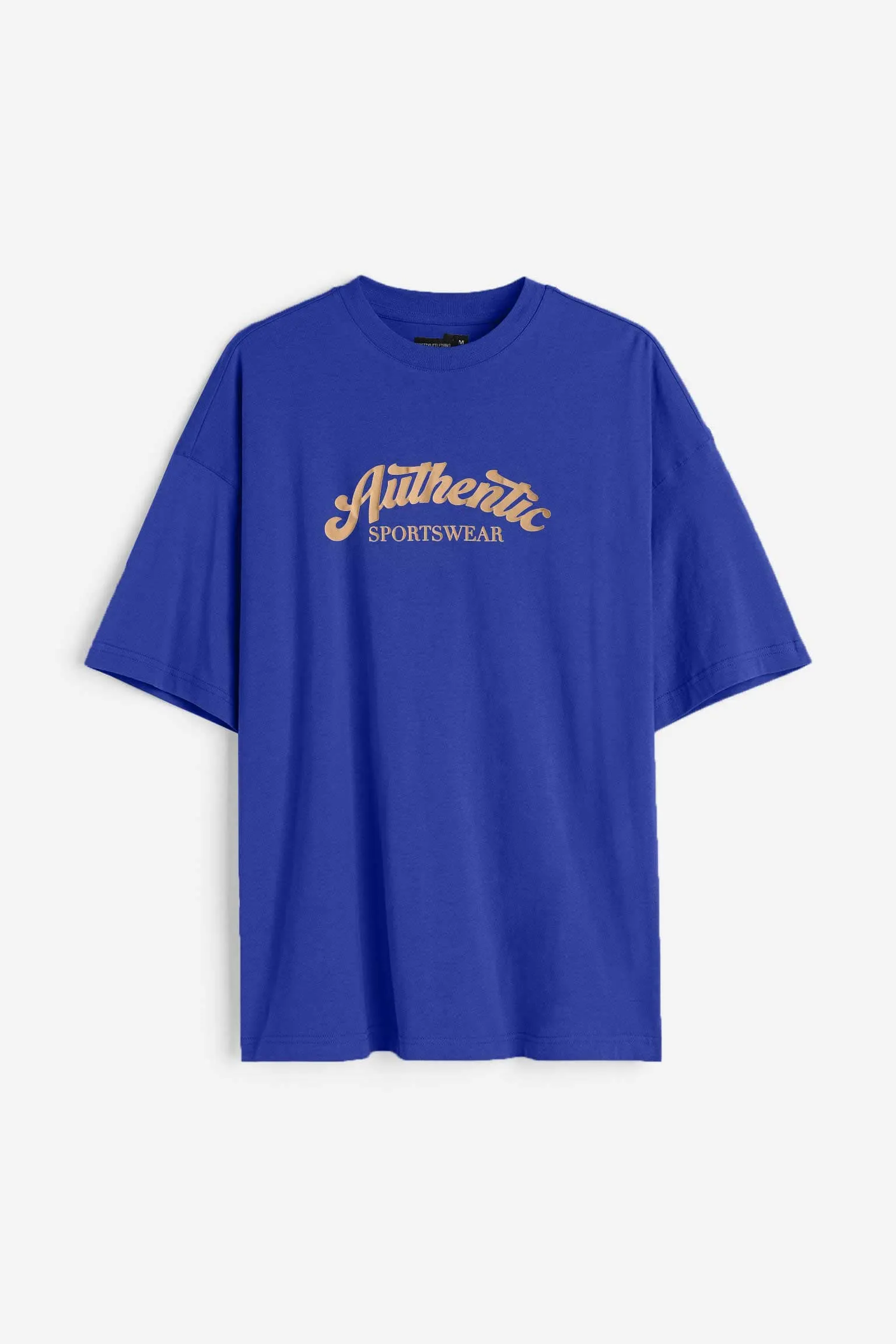 PLT Men's Authentic Printed Crew Neck Oversized Tee Shirt