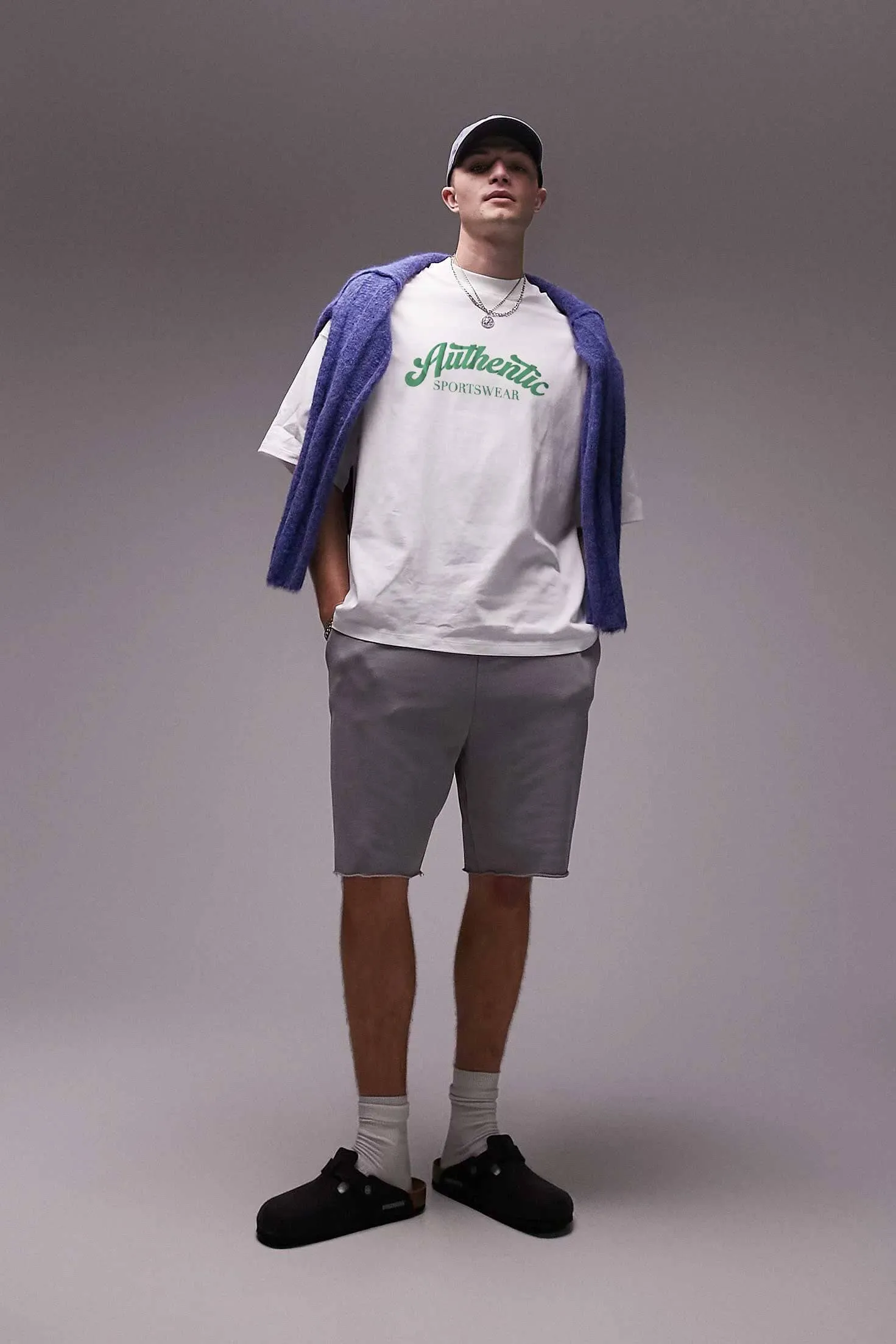 PLT Men's Authentic Printed Crew Neck Oversized Tee Shirt