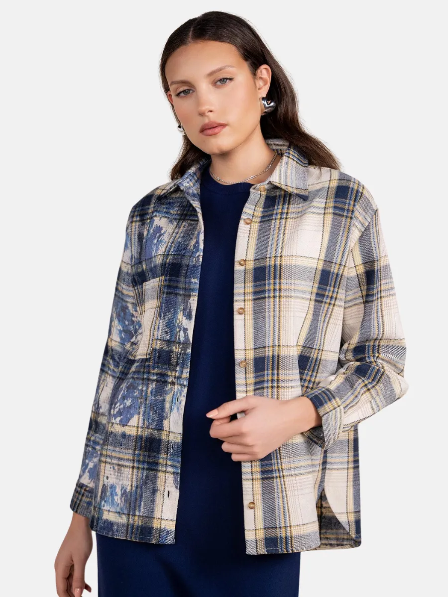Praia Shirt in Blue Plaid
