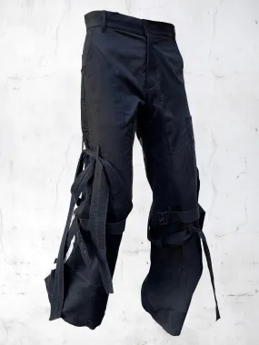 PRINTED SUBMARINE PATCHWORK PANTS BLACK