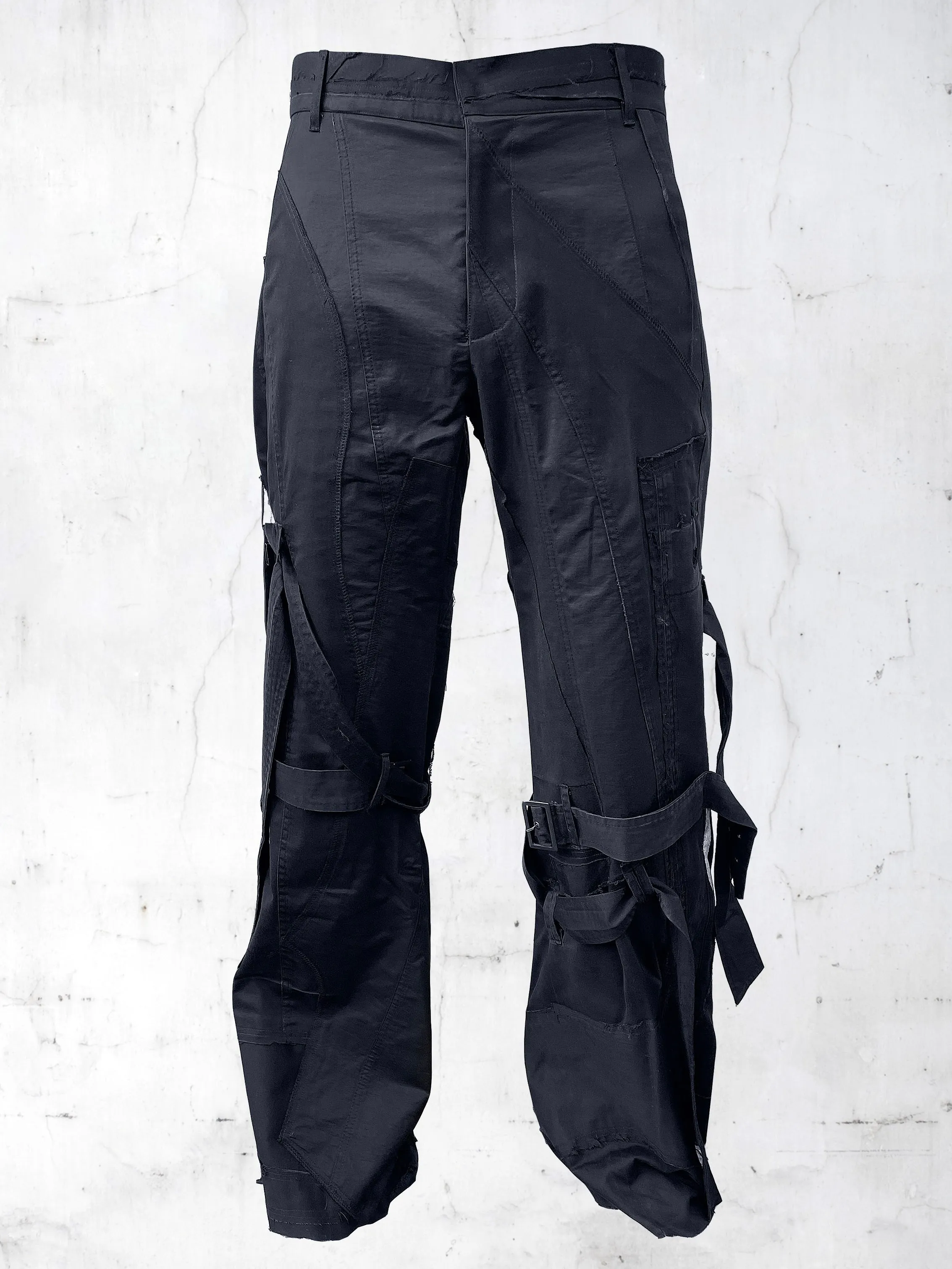 PRINTED SUBMARINE PATCHWORK PANTS BLACK