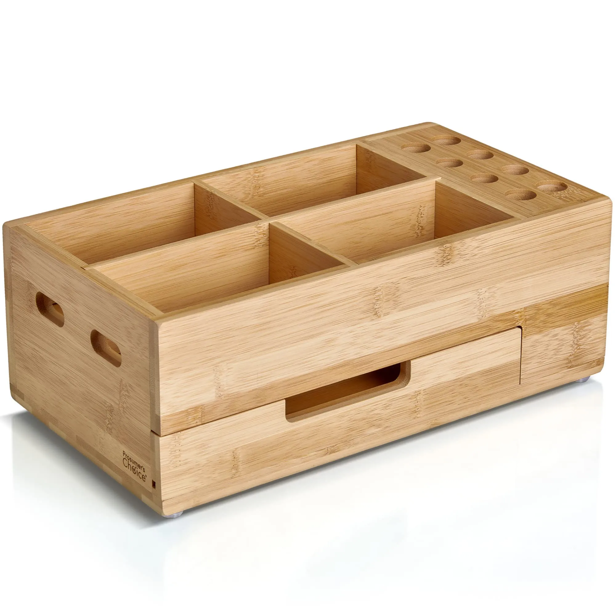 Prosumer's Choice Bamboo Bathroom Organizer, Makeup Vanity Countertop Organizer, Cosmetic