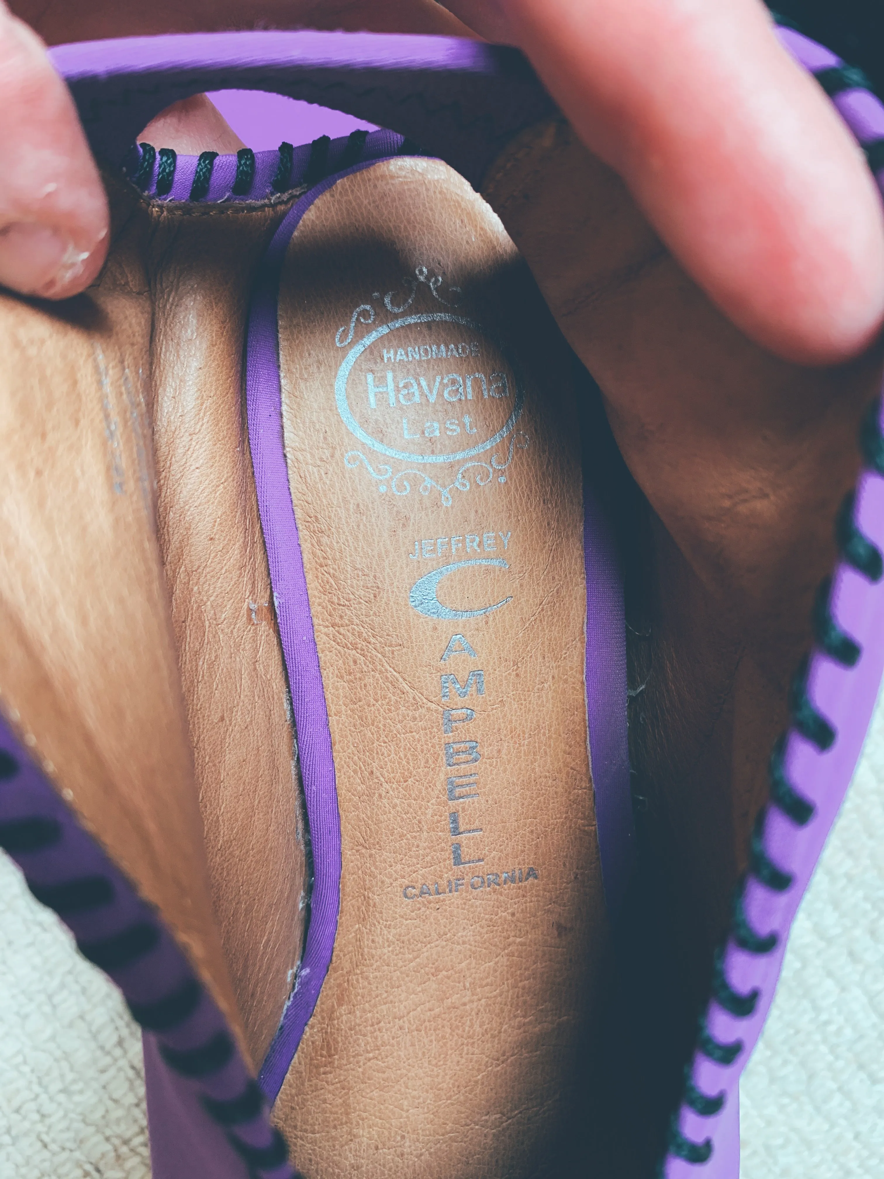 Purple Neoprene Jefferey Campbell 'Havana' Wedges UK 4