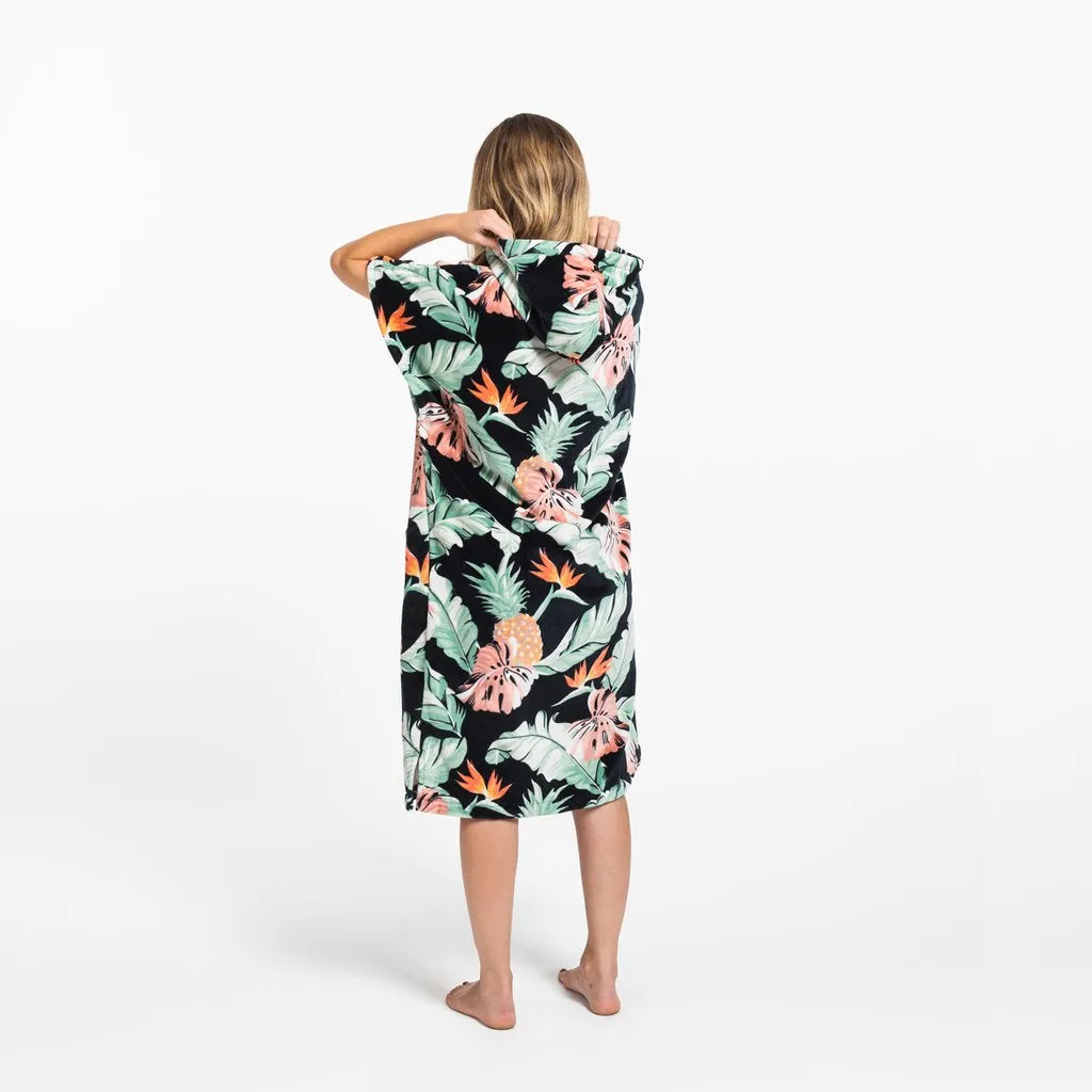 Slowtide Makai Changing Poncho-Black-SM/MD