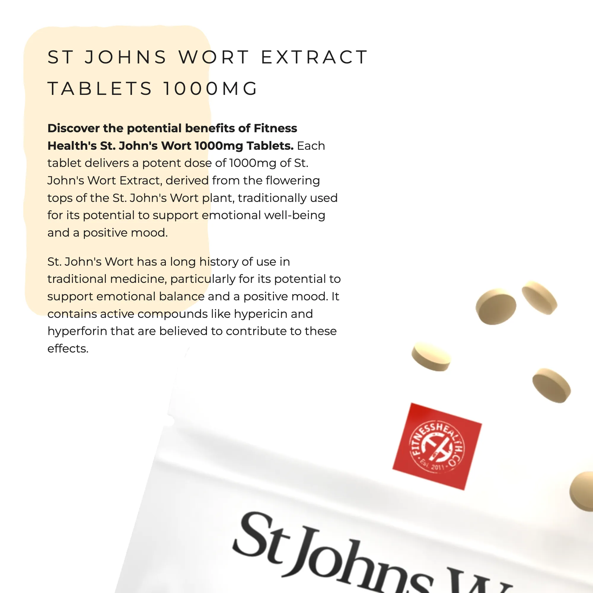 St Johns Wort Extract tablets 1000mg
