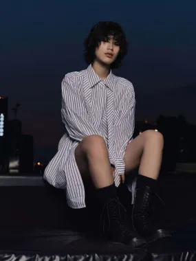 Striped Shirt Dress