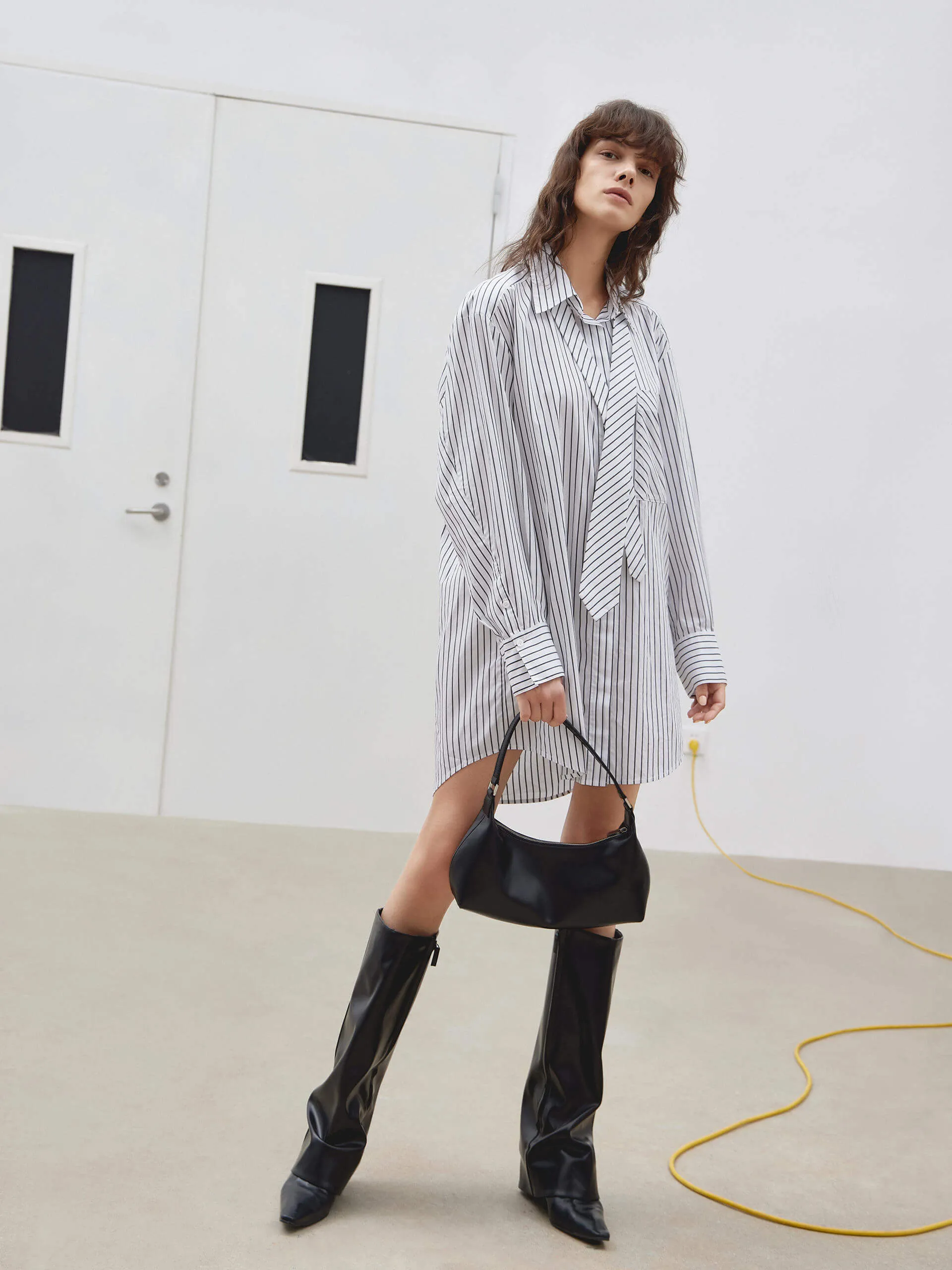 Striped Shirt Dress