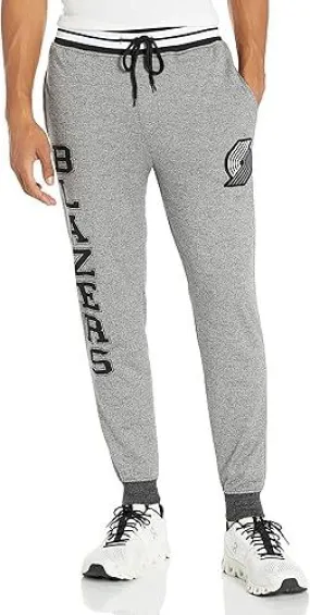 Ultra Game NBA Official Men’s Super Soft Game Day Jogger Sweatpants - Unisex, Portland Trail Blazers, Black Marl|Portland Trail Blazers