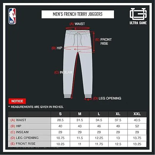 Ultra Game NBA Official Men’s Super Soft Game Day Jogger Sweatpants - Unisex, San Antonio Spurs, Black Marl|San Antonio Spurs