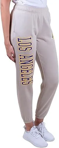 Ultra Game NBA Official Women's Super Soft Active Fleece Sweatpants Joggers, Los Angeles Lakers|Los Angeles Lakers