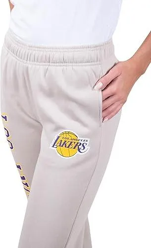 Ultra Game NBA Official Women's Super Soft Active Fleece Sweatpants Joggers, Los Angeles Lakers|Los Angeles Lakers