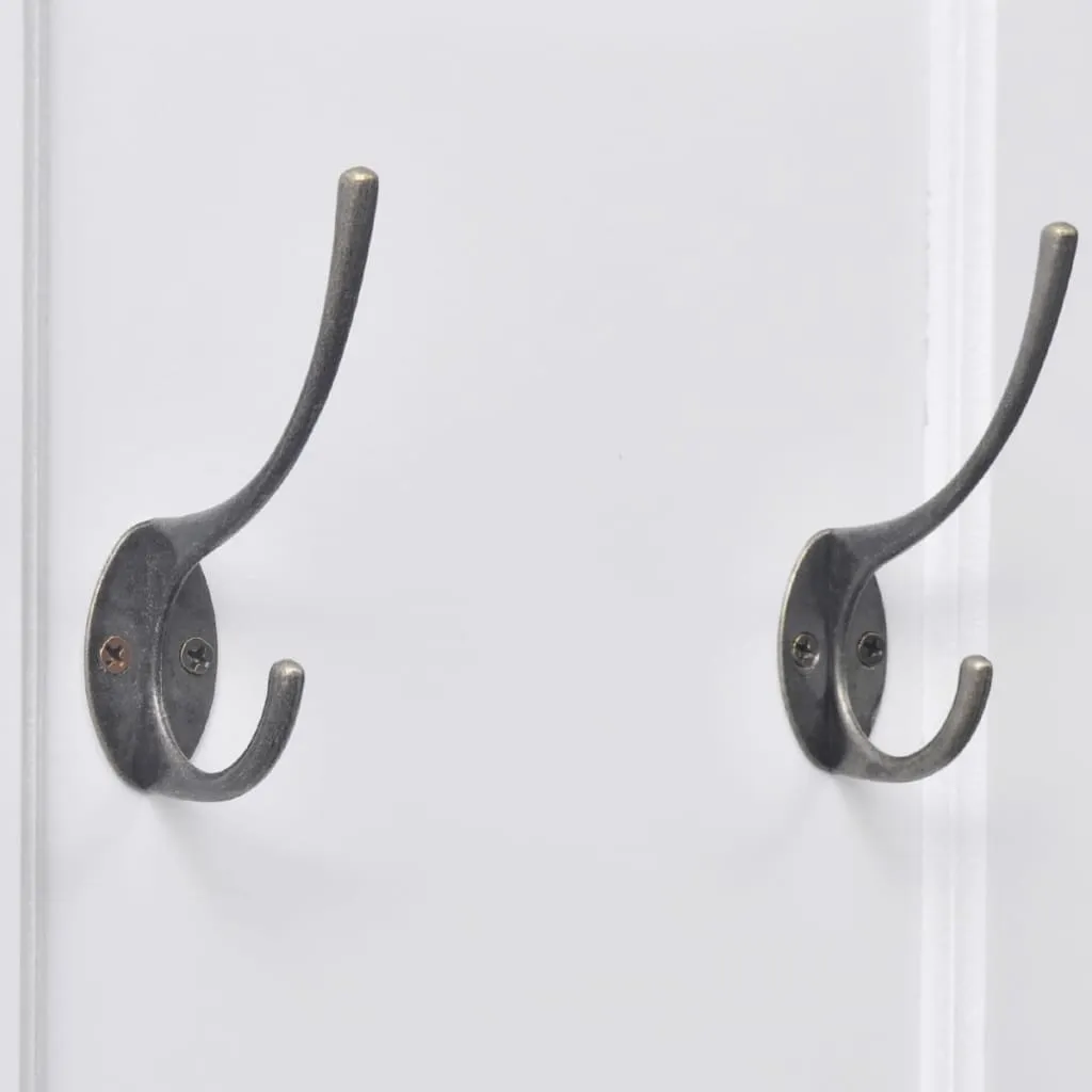 vidaXL Coat Racks 2 pcs White