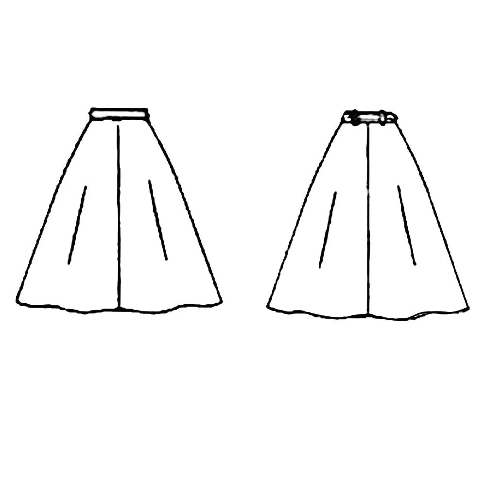 Vintage 1950s Pattern – 'Easy to make' Semi-full Skirt - Waist 26" (66.1cm)