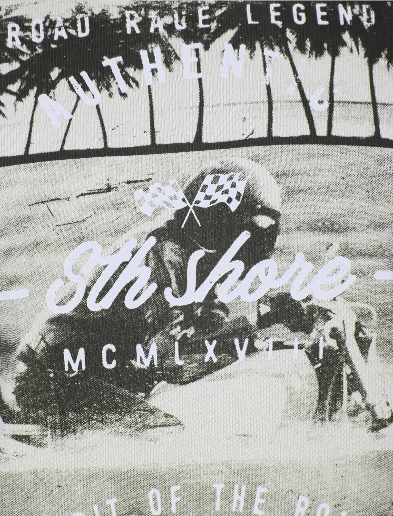 Westland Motorbike Print T-Shirt in Ivory - South Shore